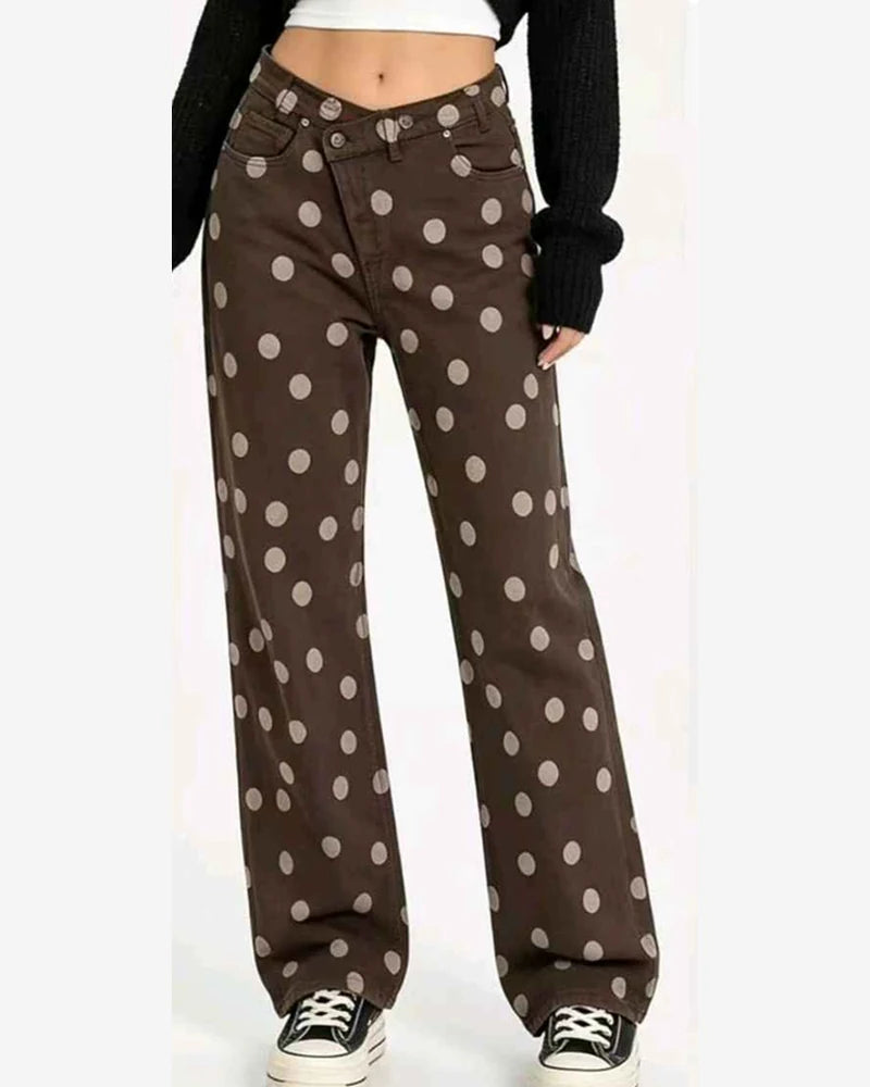 Jeans donna Jack Berry marrone all'ingrosso modello JK5752 - L&Y