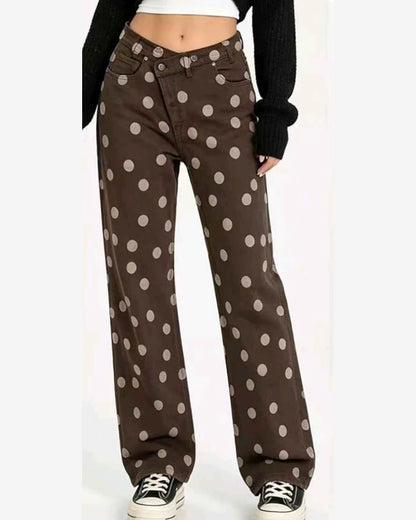 Jeans donna Jack Berry marrone all'ingrosso modello JK5752 - L&Y