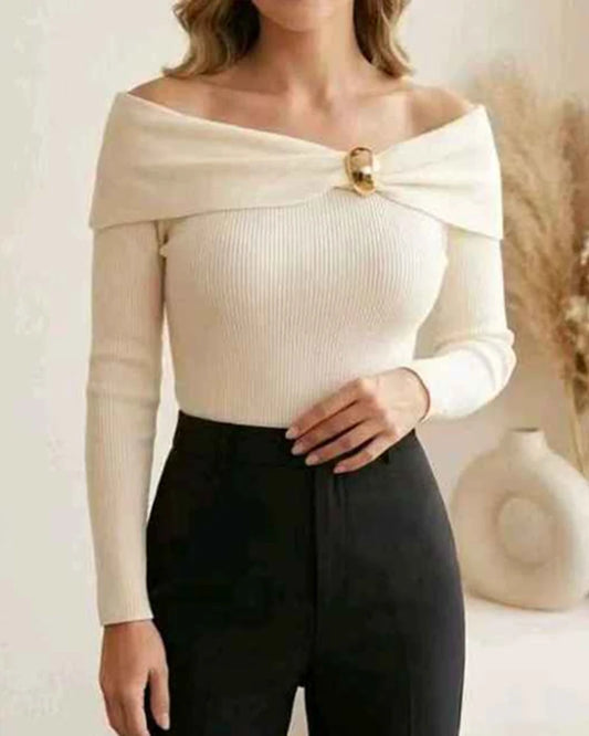 Maglia donna ZETA NOVA misto all'ingrosso modello K5833 - L&Y