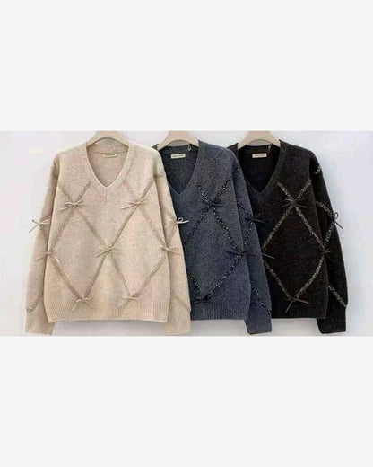 Maglia donna ZETA NOVA misto all'ingrosso modello K5846 - L&Y - foto 2