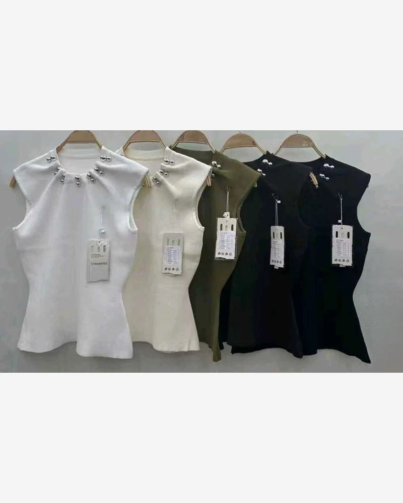 Canotta donna Vinceotto misto all'ingrosso modello K622 - L&Y - foto 2
