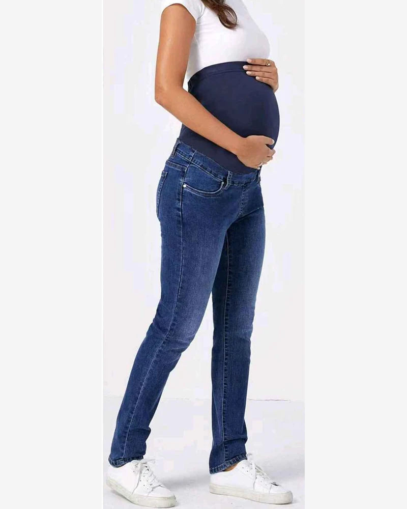 Jeans taglia comoda donna AD'ORO blu all'ingrosso modello K7593 - L&Y