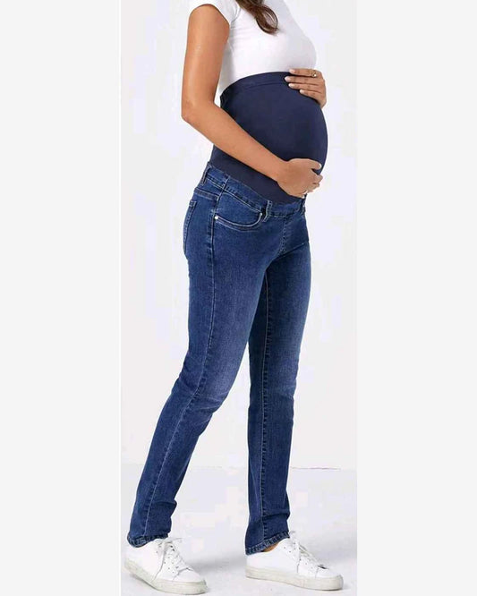 Jeans taglia comoda donna AD'ORO blu all'ingrosso modello K7593 - L&Y