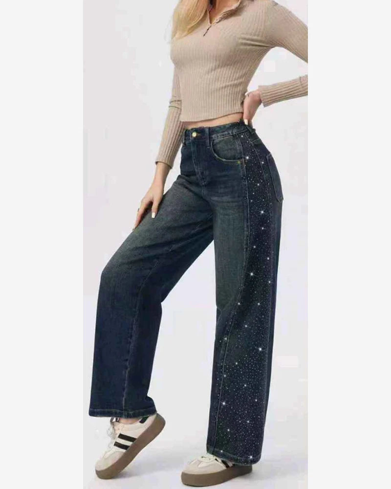 Jeans donna Kiss Pink blu-2 all'ingrosso modello KP340 - L&Y