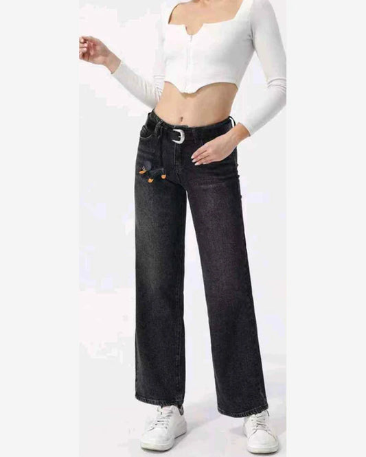 Jeans donna Kiss Pink grigio-4 all'ingrosso modello KP393 - L&Y