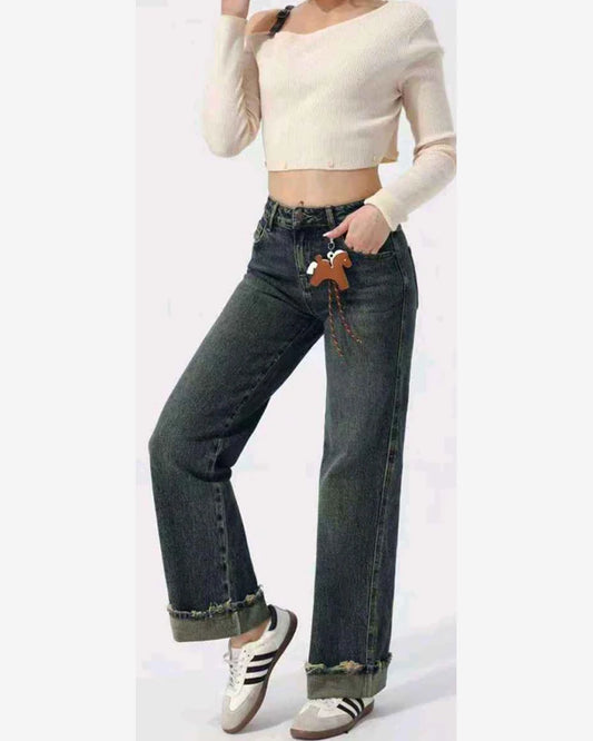 Jeans donna Kiss Pink blu-6 all'ingrosso modello KP398 - L&Y