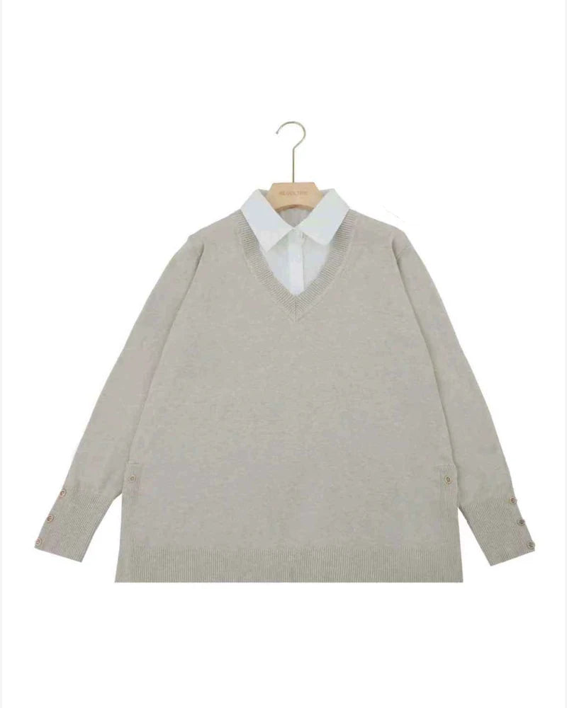Maglia donna Blu Oltre all'ingrosso modello LBS86637 - L&Y