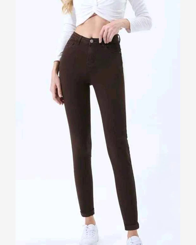 Jeans donna Kiss Pink all'ingrosso modello M2009 - L&Y - Marrone
