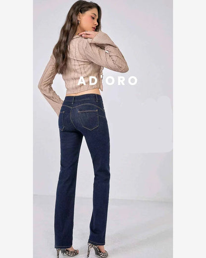 Jeans donna AD'ORO blu all'ingrosso modello M7696 - L&Y