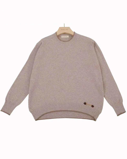 Maglia donna Blu Oltre misto all'ingrosso modello MAT84663 - L&Y
