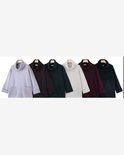 Maglia donna Blu Oltre misto all'ingrosso modello MBE84646 - L&Y - foto 2