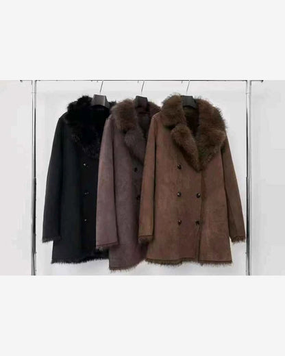 Ecopelliccia donna Monte Cervino caffè all'ingrosso modello MBF6601 - L&Y - foto 2