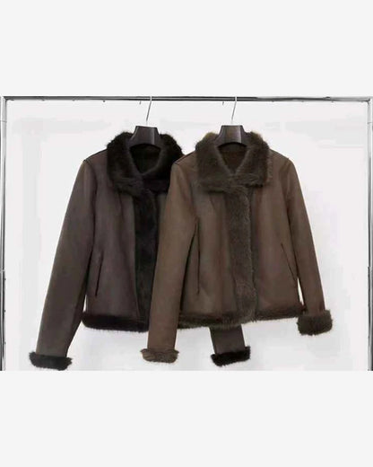 Ecopelliccia donna Monte Cervino caffè all'ingrosso modello MBF6613 - L&Y - foto 3