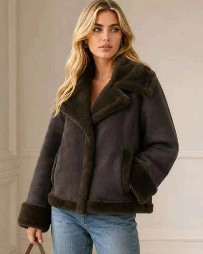 Ecopelliccia donna Monte Cervino caffè all'ingrosso modello MCBW28305 - L&Y