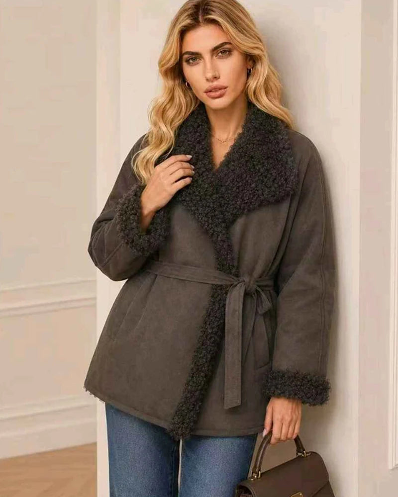Ecopelliccia donna Monte Cervino caffè all'ingrosso modello MCBW28312 - L&Y