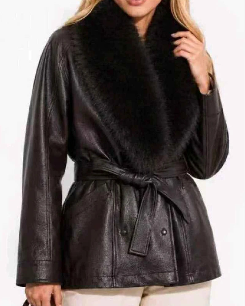 Giacca di ecopelle donna Monte Cervino all'ingrosso modello MCBW28328 - L&Y