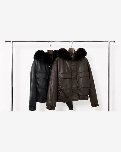 Giacca di ecopelle donna Monte Cervino all'ingrosso modello MH330 - L&Y - foto 2
