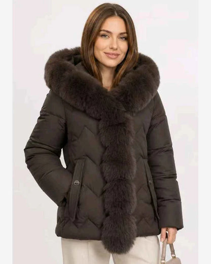 Giubbotto donna Monte Cervino nero all'ingrosso modello MY0695 - L&Y