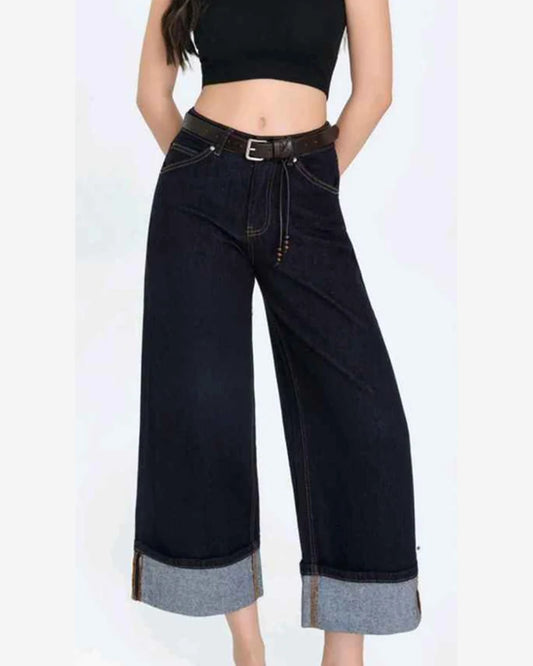 Jeans donna Water Jeans blu all'ingrosso modello N1620 - L&Y