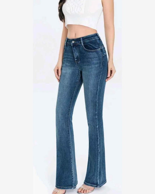 Jeans donna Water Jeans blu all'ingrosso modello N1625 - L&Y
