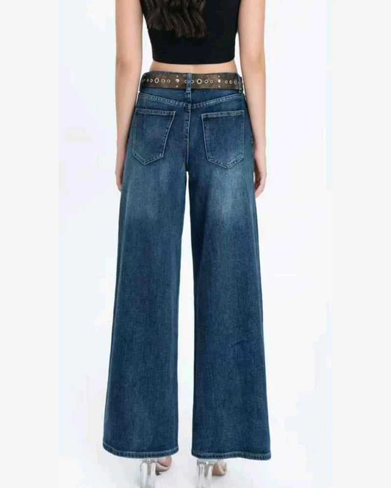 Jeans donna Water Jeans blu all'ingrosso modello N1635 - L&Y - foto 2