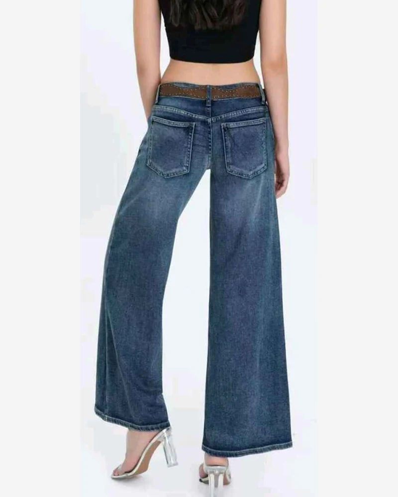 Jeans donna Water Jeans blu all'ingrosso modello N1637 - L&Y - foto 2