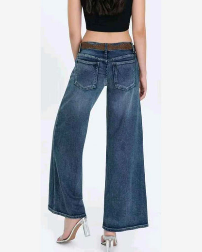 Jeans donna Water Jeans blu all'ingrosso modello N1637 - L&Y - foto 2