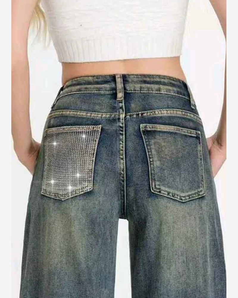 Jeans donna Water Jeans blu all'ingrosso modello N1640 - L&Y - foto 2