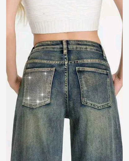 Jeans donna Water Jeans blu all'ingrosso modello N1640 - L&Y - foto 2