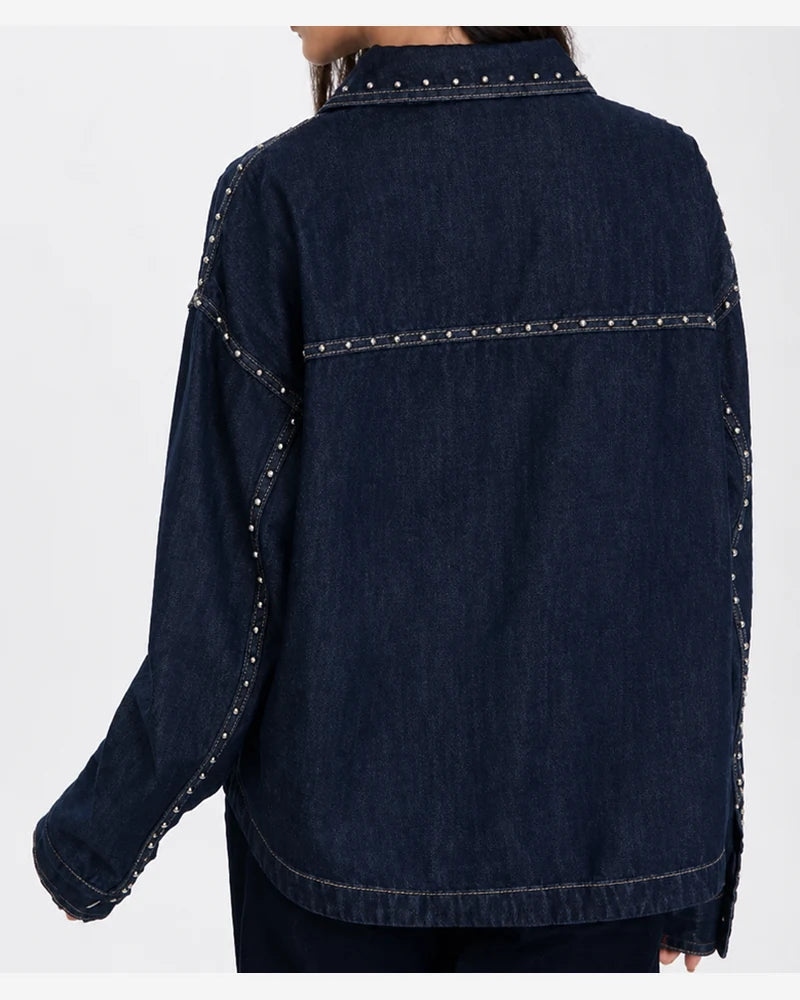 Giacca di jeans donna Water Jeans blu all'ingrosso modello N1643 - L&Y - foto 2