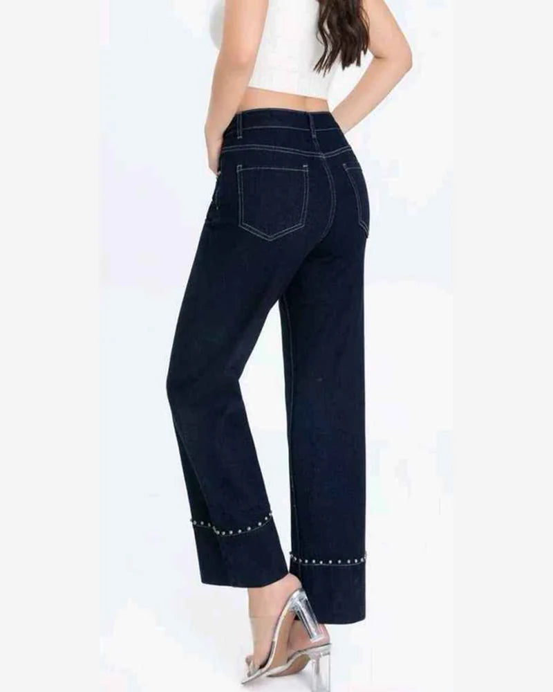 Jeans donna Water Jeans blu all'ingrosso modello N1645 - L&Y - foto 2