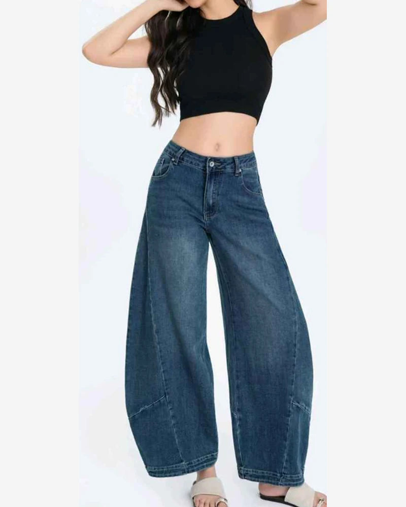 Jeans donna Water Jeans blu all'ingrosso modello N1651 - L&Y