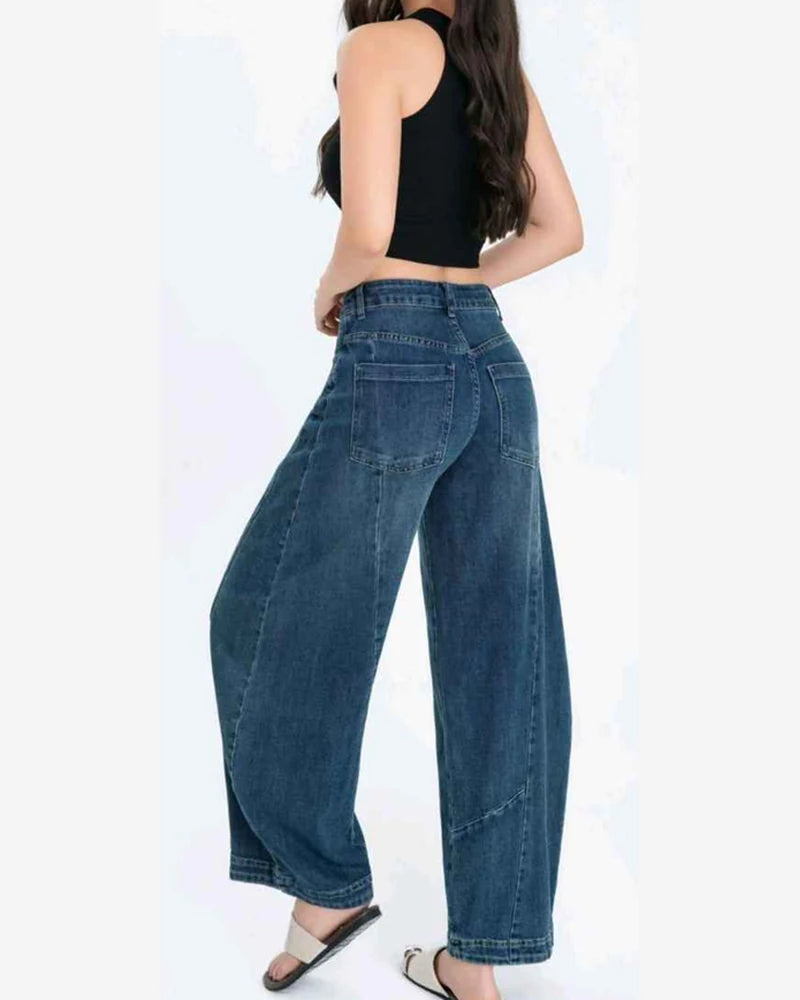 Jeans donna Water Jeans blu all'ingrosso modello N1651 - L&Y - foto 2