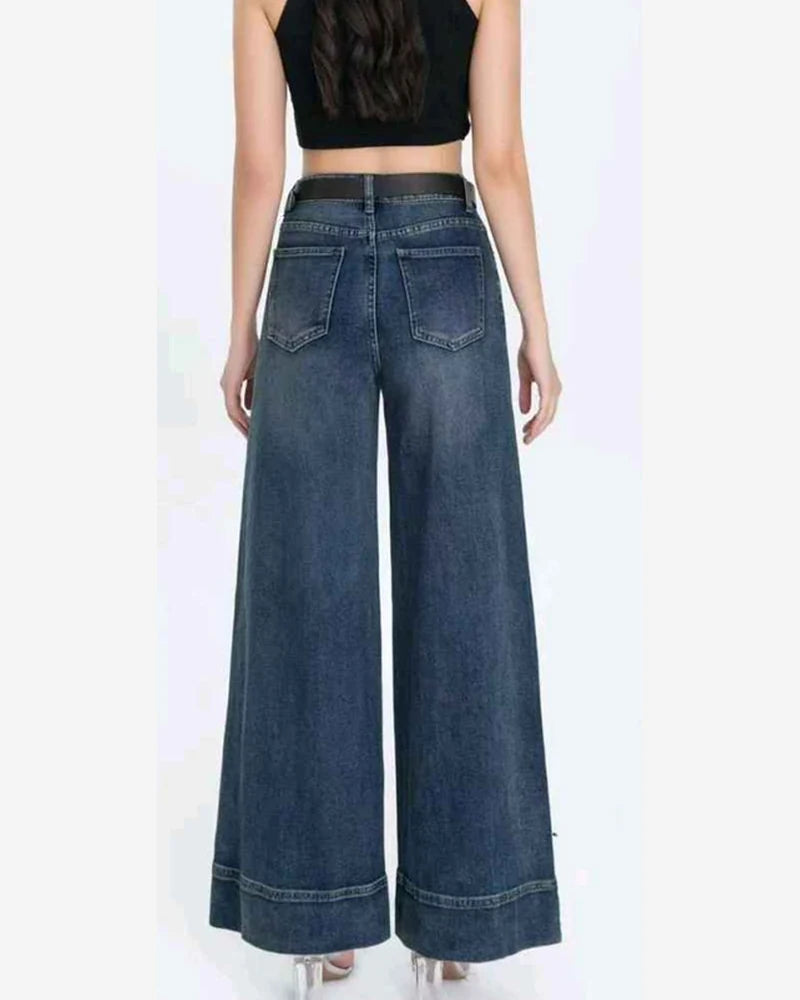 Jeans donna Water Jeans blu all'ingrosso modello N1652 - L&Y - foto 2