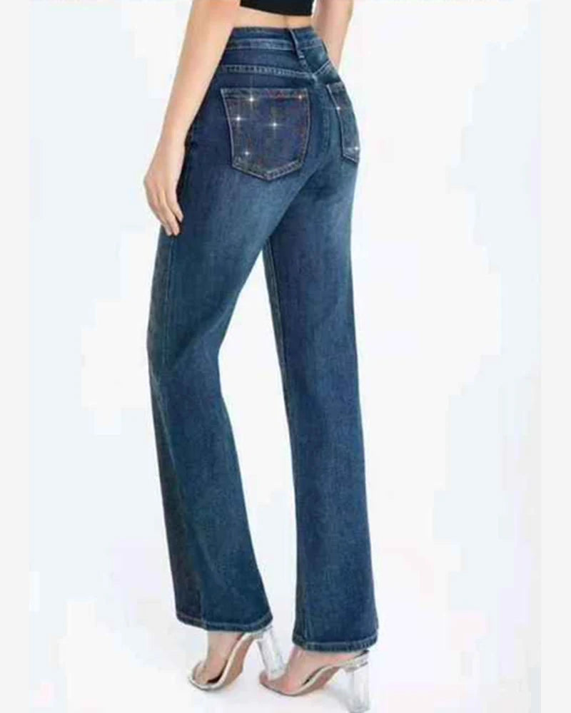 Jeans donna Water Jeans blu all'ingrosso modello N1663 - L&Y - foto 2