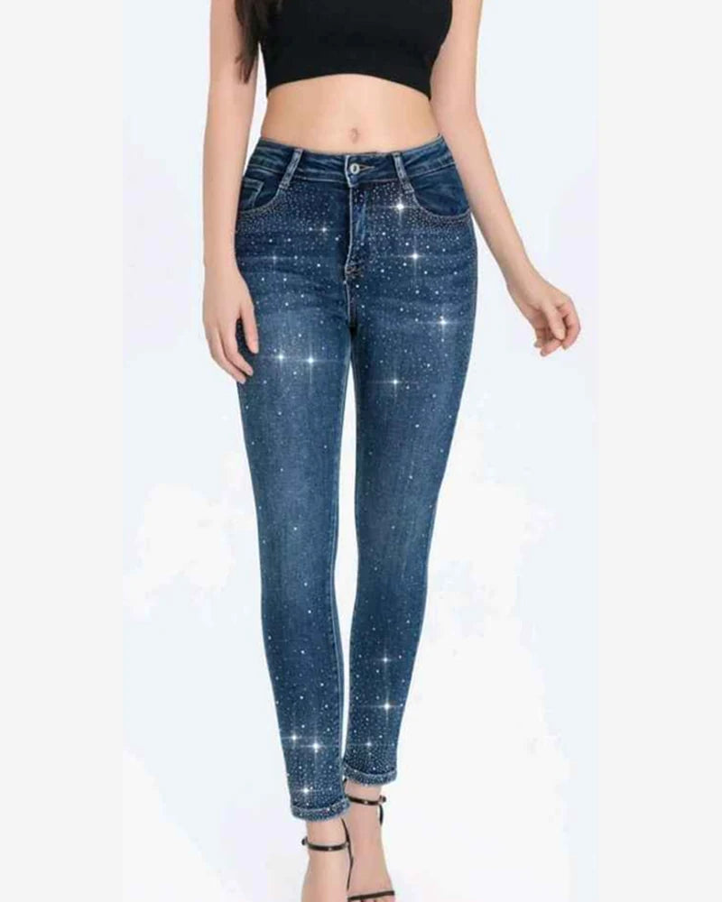 Jeans donna Water Jeans blu all'ingrosso modello N1665 - L&Y
