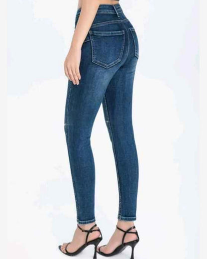 Jeans donna Water Jeans blu all'ingrosso modello N1665 - L&Y - foto 2