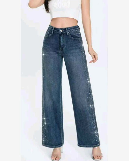 Jeans donna Water Jeans blu all'ingrosso modello N1668 - L&Y