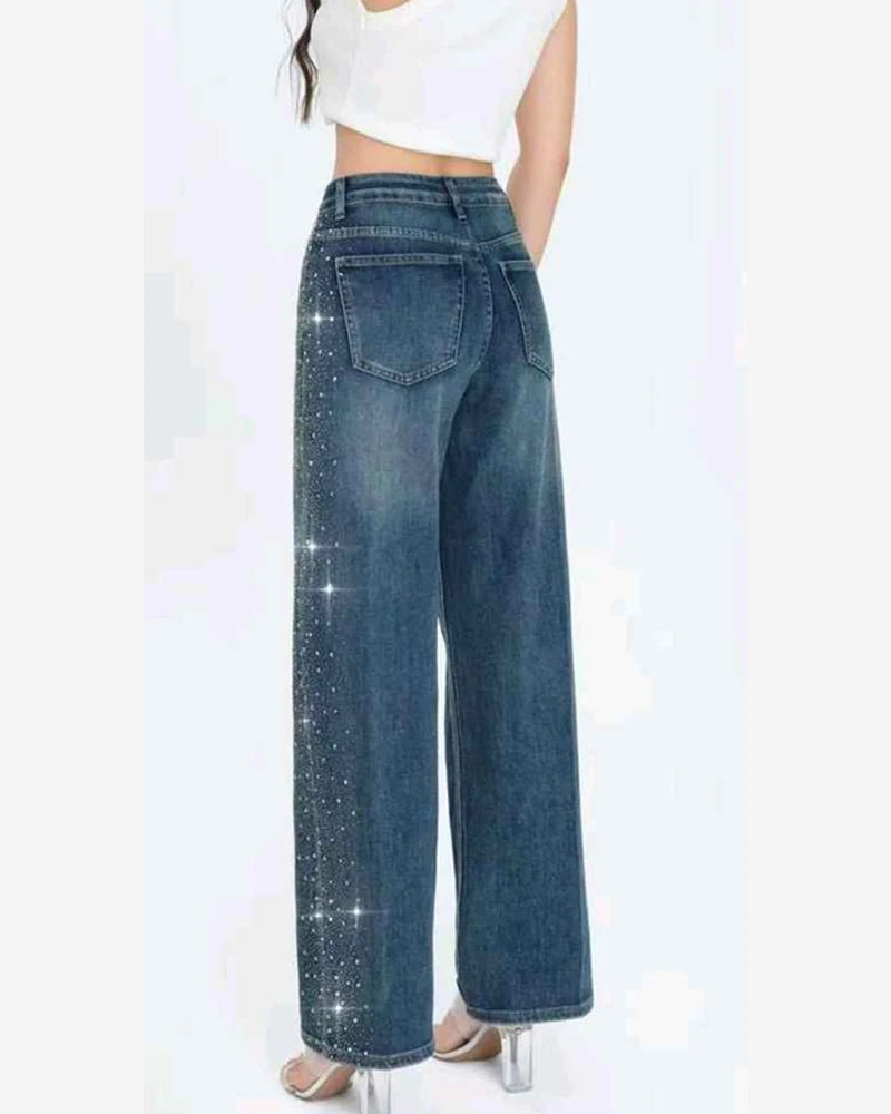 Jeans donna Water Jeans blu all'ingrosso modello N1668 - L&Y - foto 2