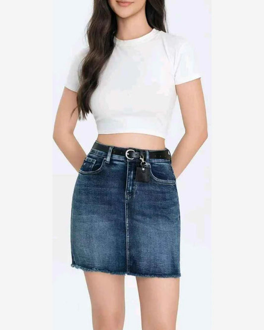 Gonna donna Water Jeans blu all'ingrosso modello N1669 - L&Y