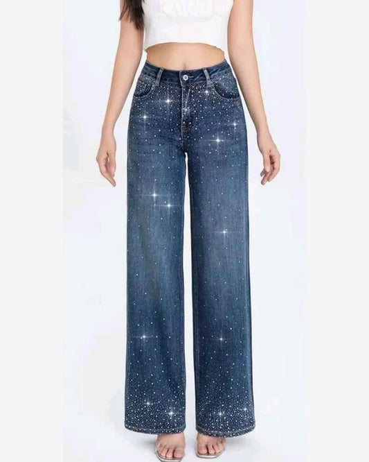 Jeans donna Water Jeans blu all'ingrosso modello N1672 - L&Y