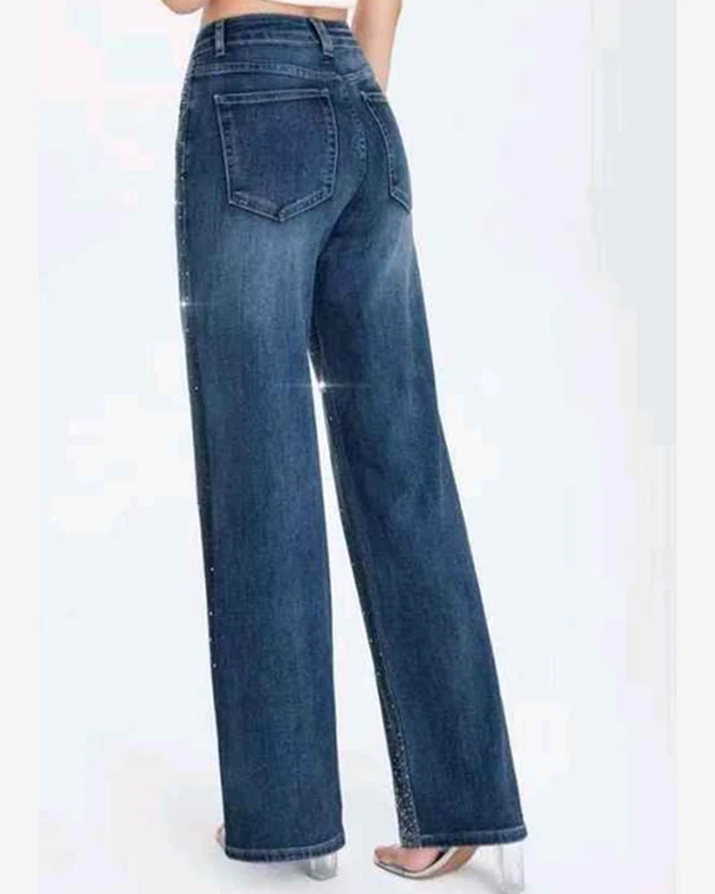 Jeans donna Water Jeans blu all'ingrosso modello N1672 - L&Y - foto 2