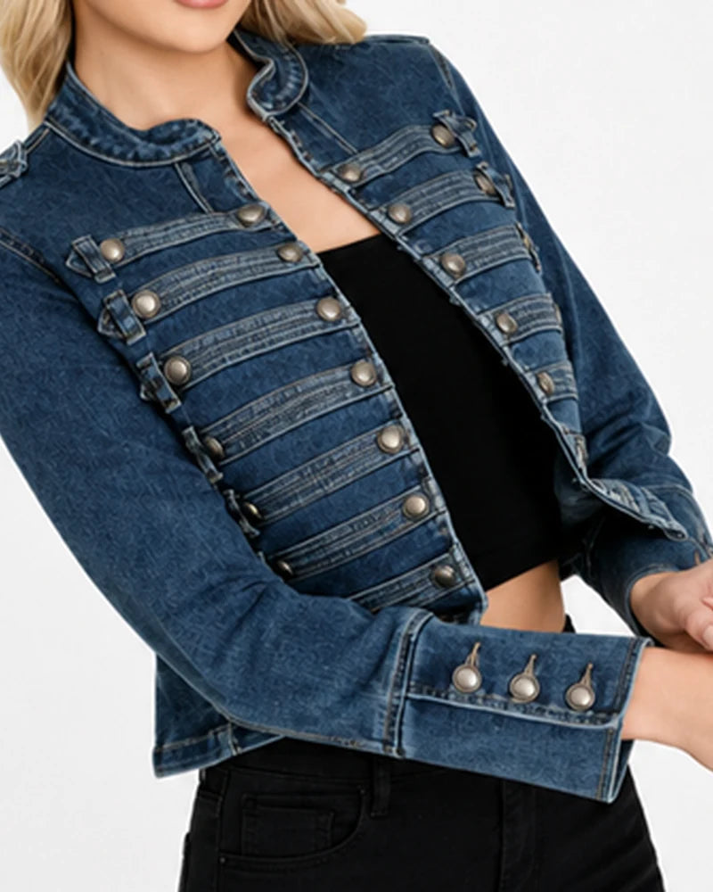 Giacca di jeans donna Water Jeans blu all'ingrosso modello N1691 - L&Y