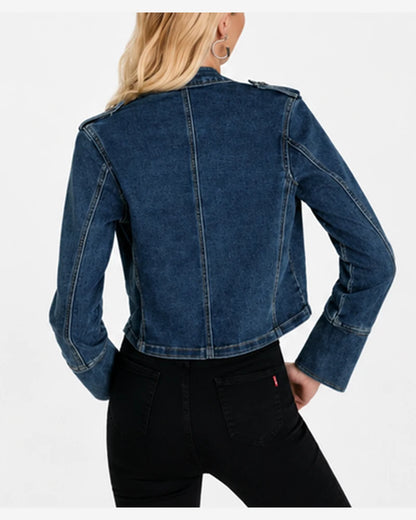 Giacca di jeans donna Water Jeans blu all'ingrosso modello N1691 - L&Y - foto 2