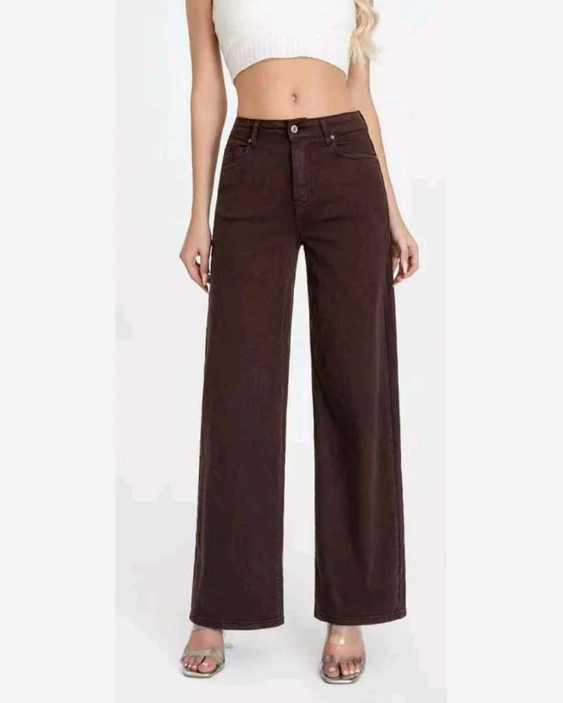 Jeans donna Water Jeans marrone all'ingrosso modello N1697 - L&Y