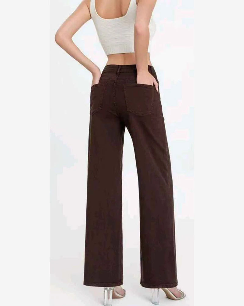 Jeans donna Water Jeans marrone all'ingrosso modello N1697 - L&Y - foto 2