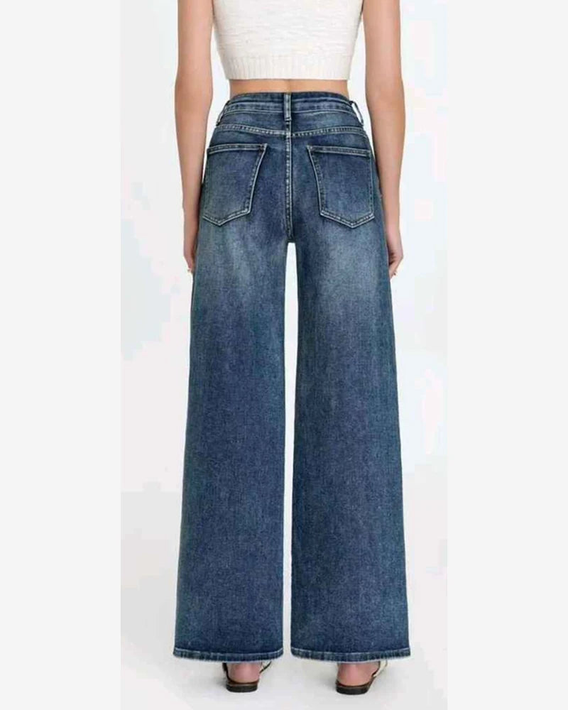 Jeans donna Water Jeans blu all'ingrosso modello N1698 - L&Y - foto 2