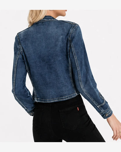 Giacca di jeans donna Water Jeans blu all'ingrosso modello N1700 - L&Y - foto 2