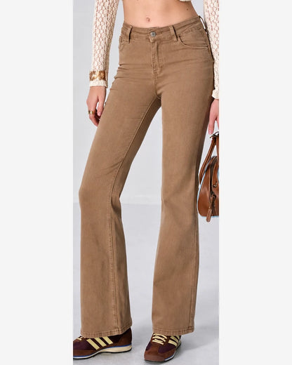 Jeans donna Mira Belle khaki all'ingrosso modello N2775 - L&Y