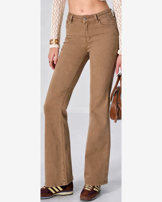 Jeans donna Mira Belle khaki all'ingrosso modello N2775 - L&Y